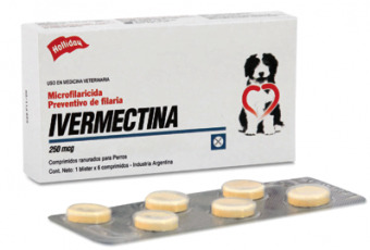 Ivermectina Antiparasitario Perros y Gatos 250mg - 6 Tabletas